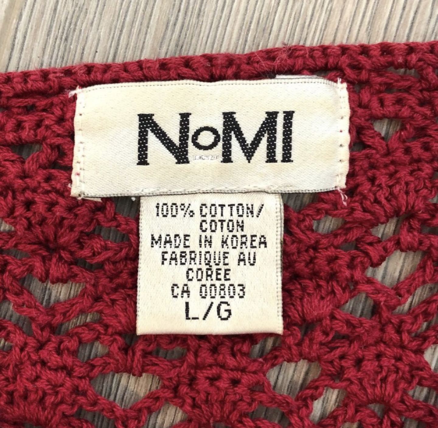 Red Knit Short Sleeve Button Up Cardigan image indicator(5)