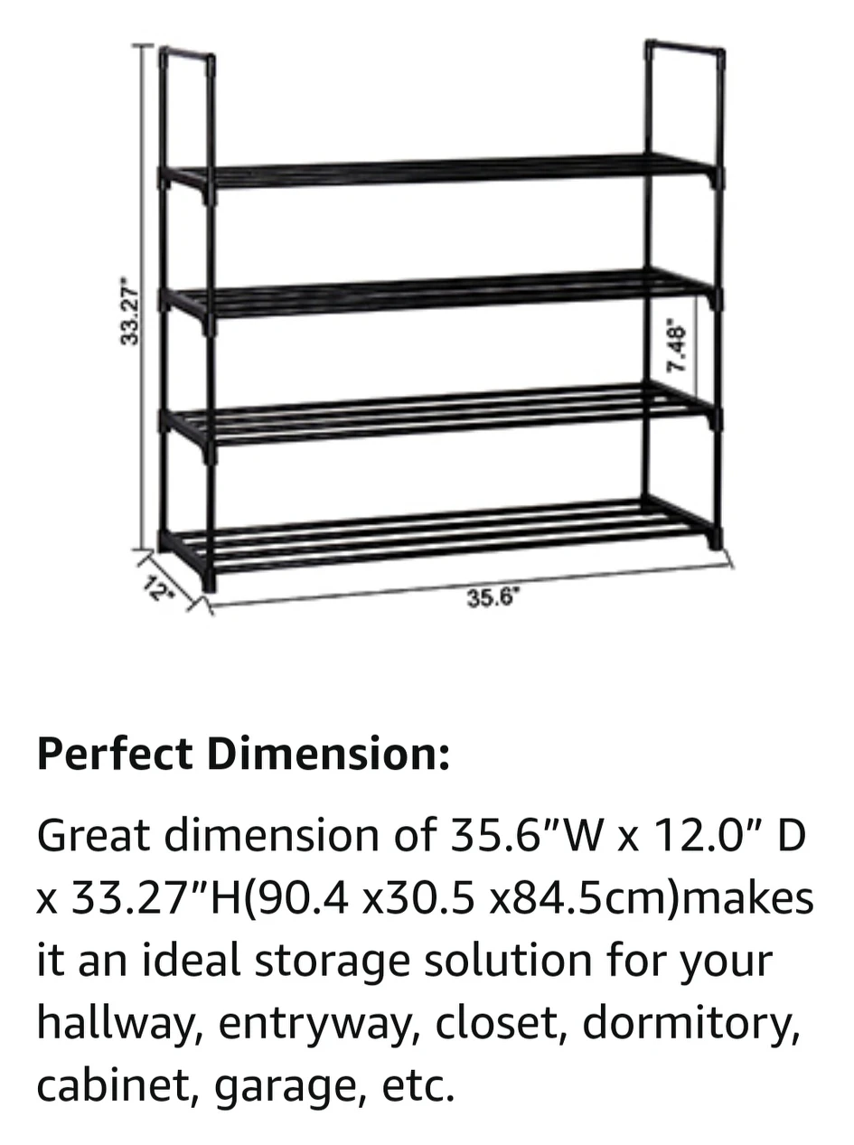 4 tier metal shoe rack - photo 2