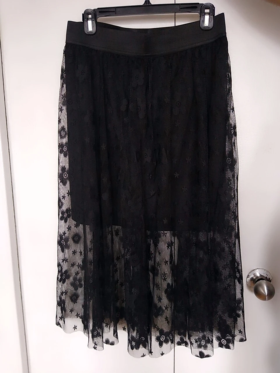 dobby mesh overlay skirt thumbnail