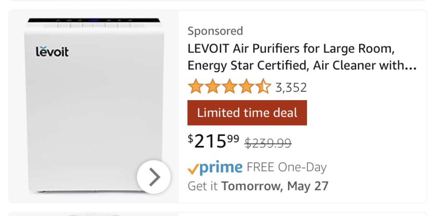 Levoit air purifier - photo 2