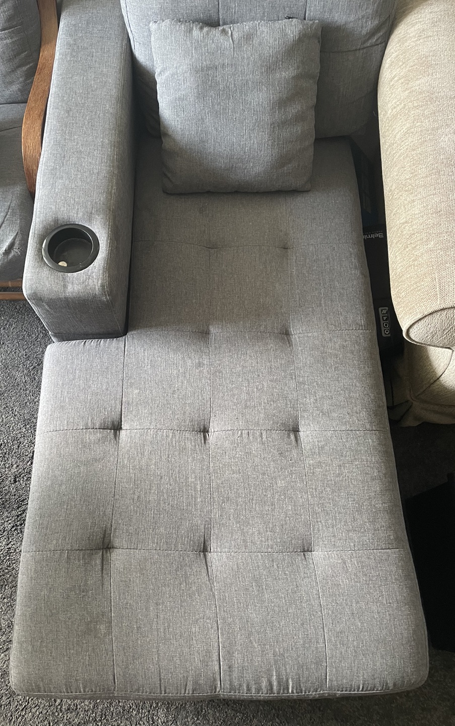 Sectional couch with storage