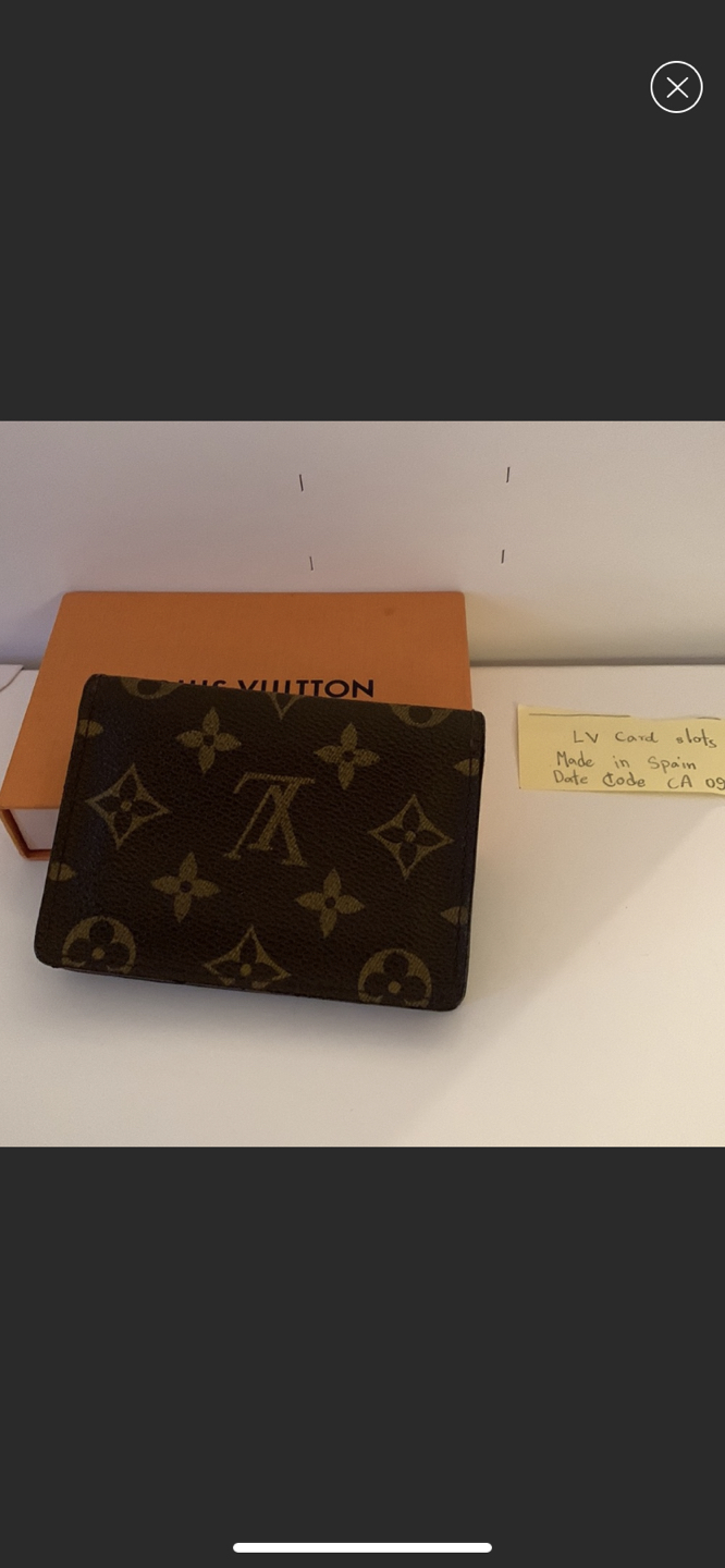 Authentic LV Cards Slots Wallet