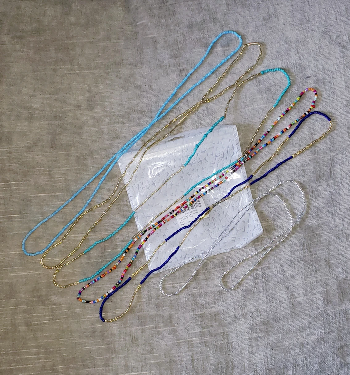 Fire Polished Seed Bead 6 piece Belly Chains image indicator(9)