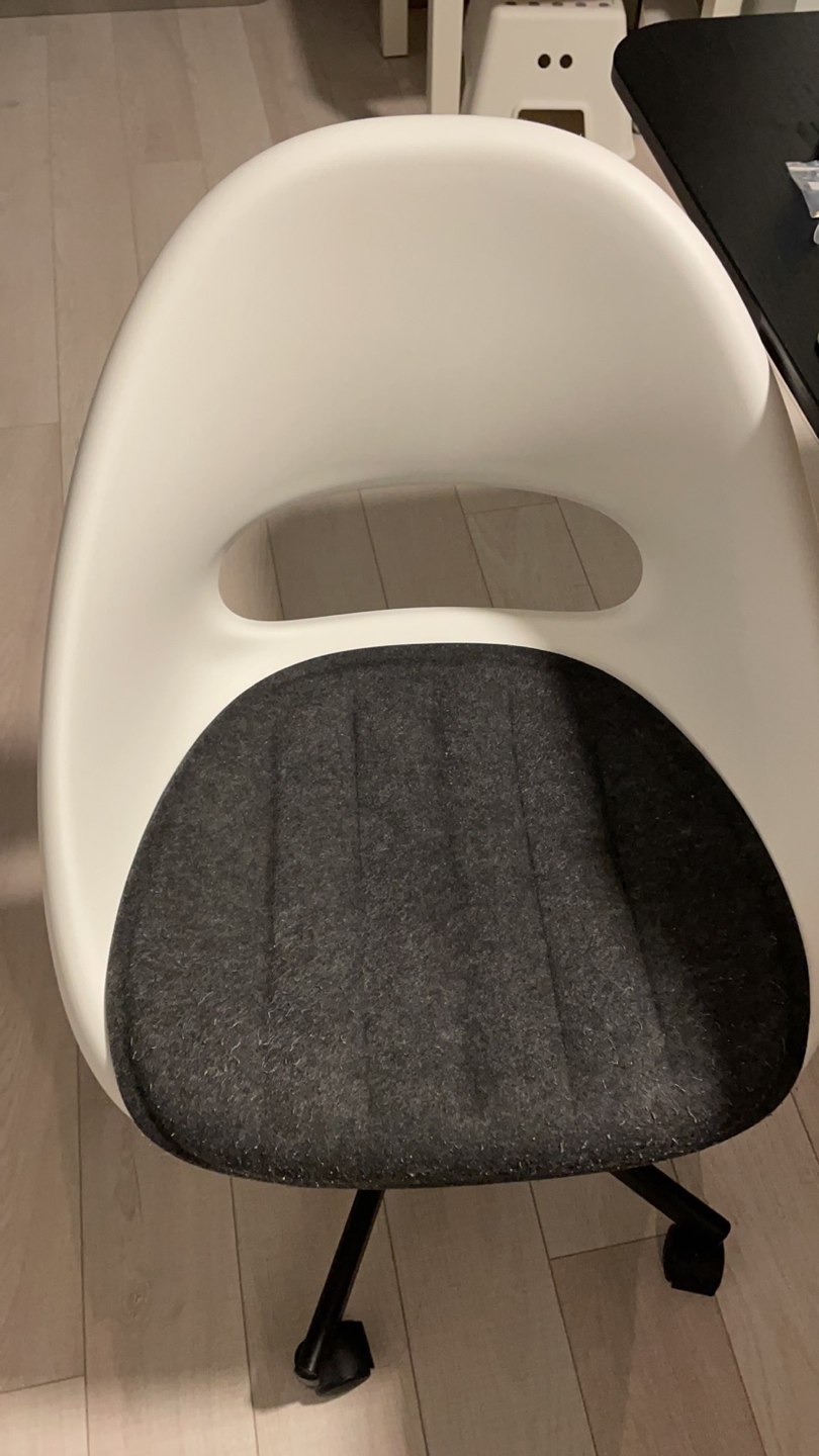 Ikea LOBERGET / BLYSKÄR
Swivel chair + pad, white/dark gray