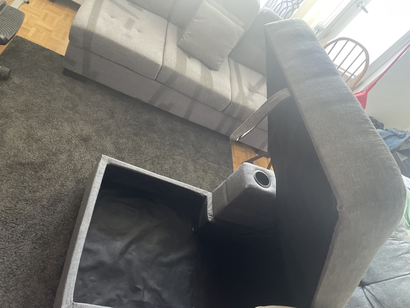 Sectional couch with storage - photo 2