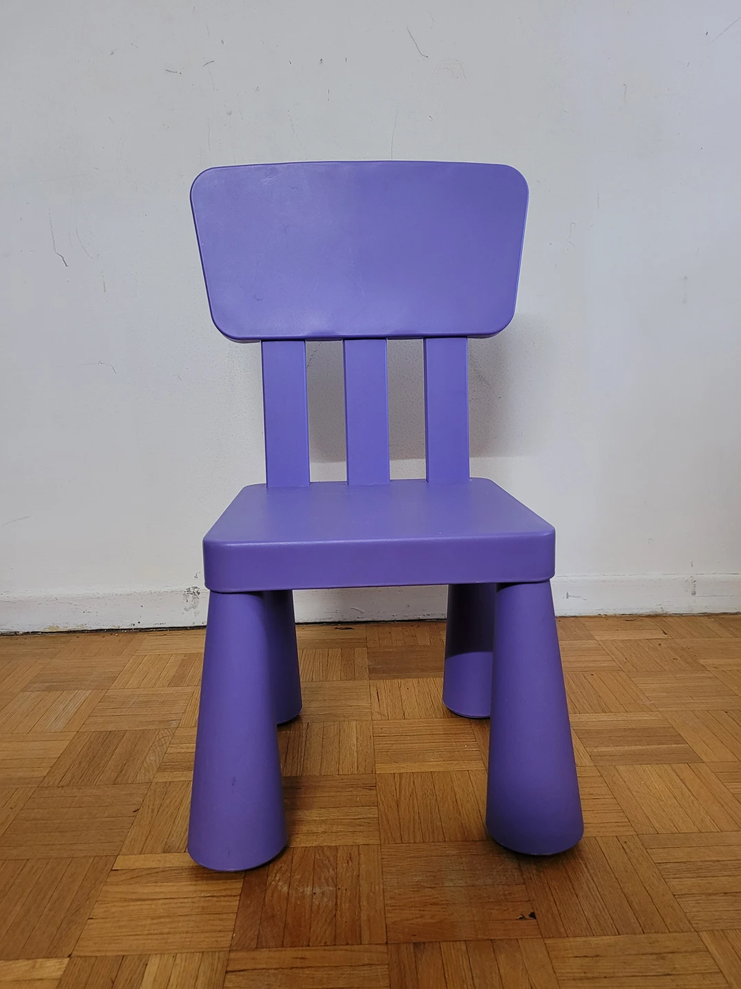 Kids play chair purple color plastic thumbnail