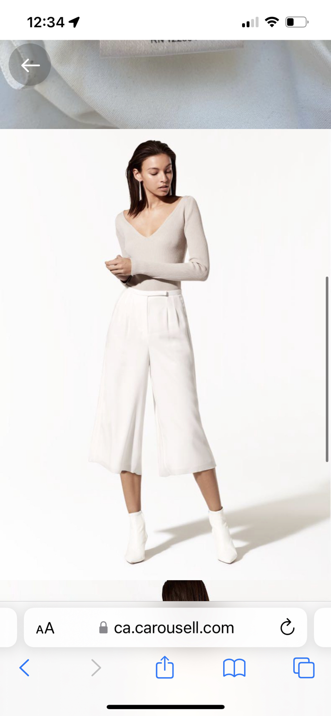 Aritzia Babaton pants cropped wide leg pants thumbnail