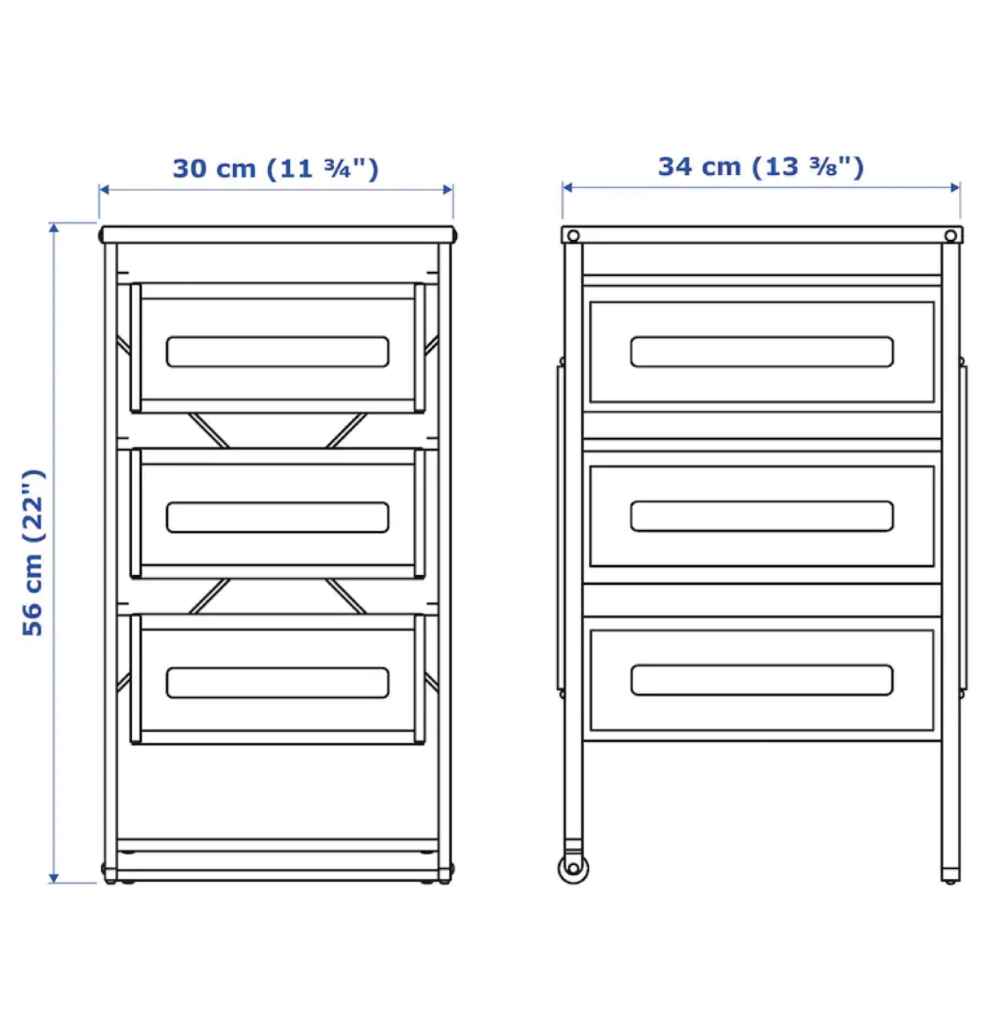 Drawer unit, 3-drawer, storage drawer - photo 3