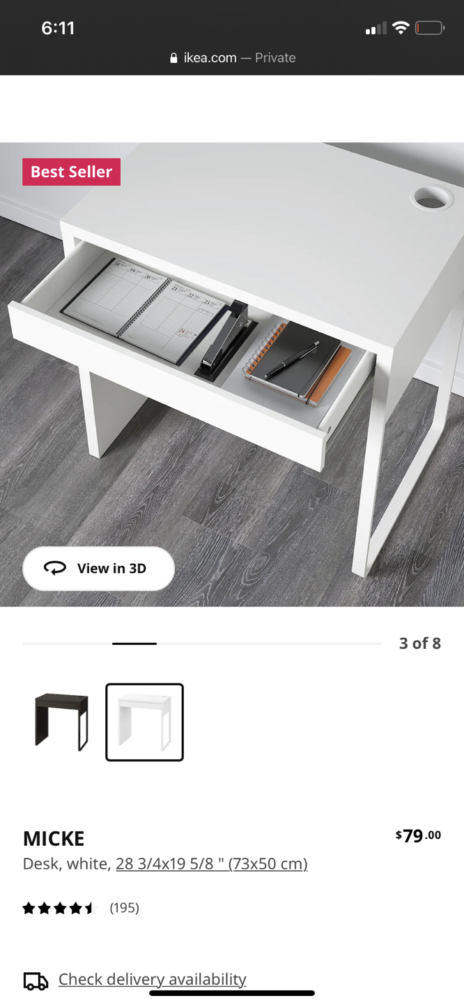 Ikea desk and wood desk chair. - photo 5