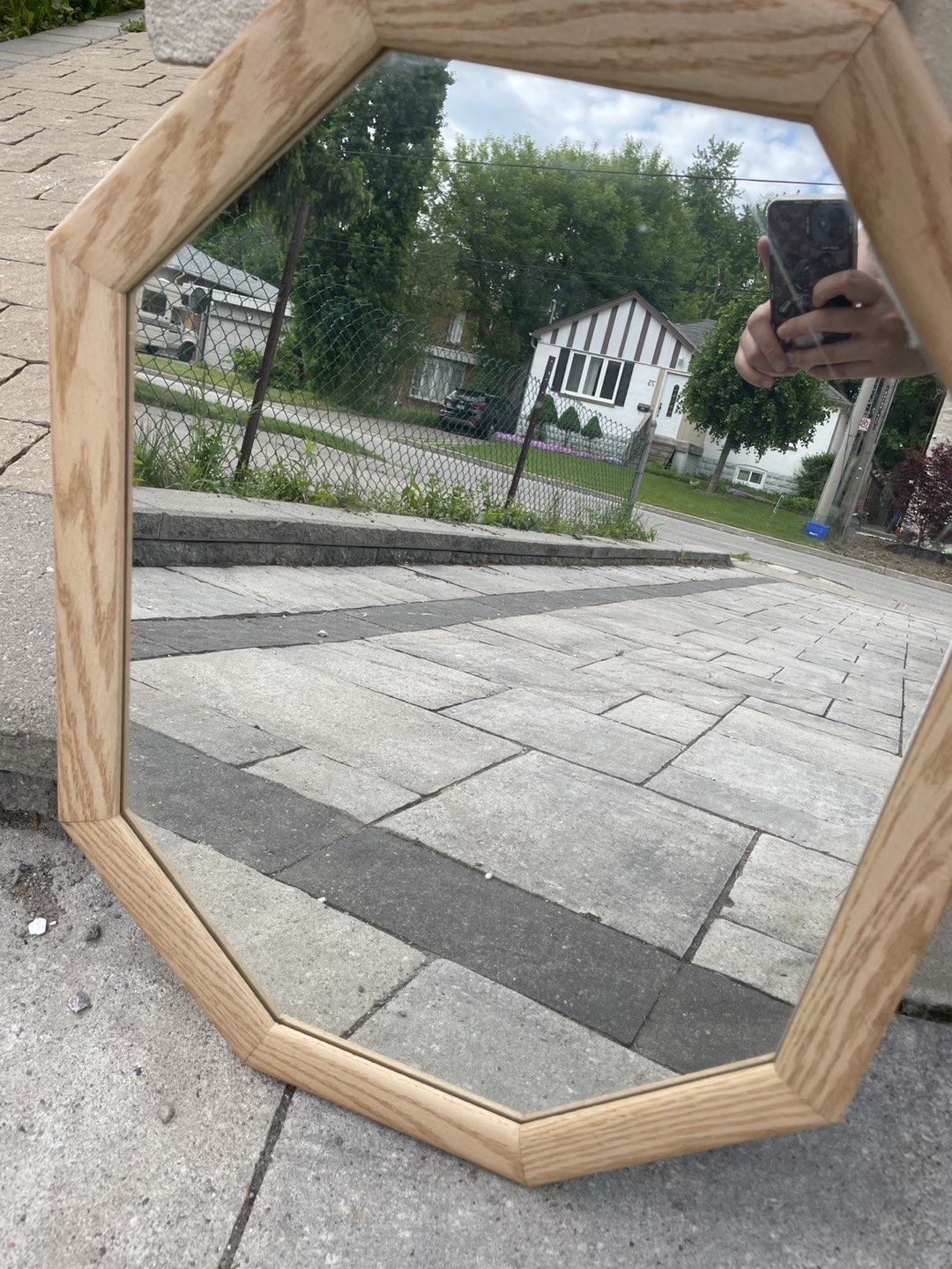 Mirror, brand new with wood frame thumbnail