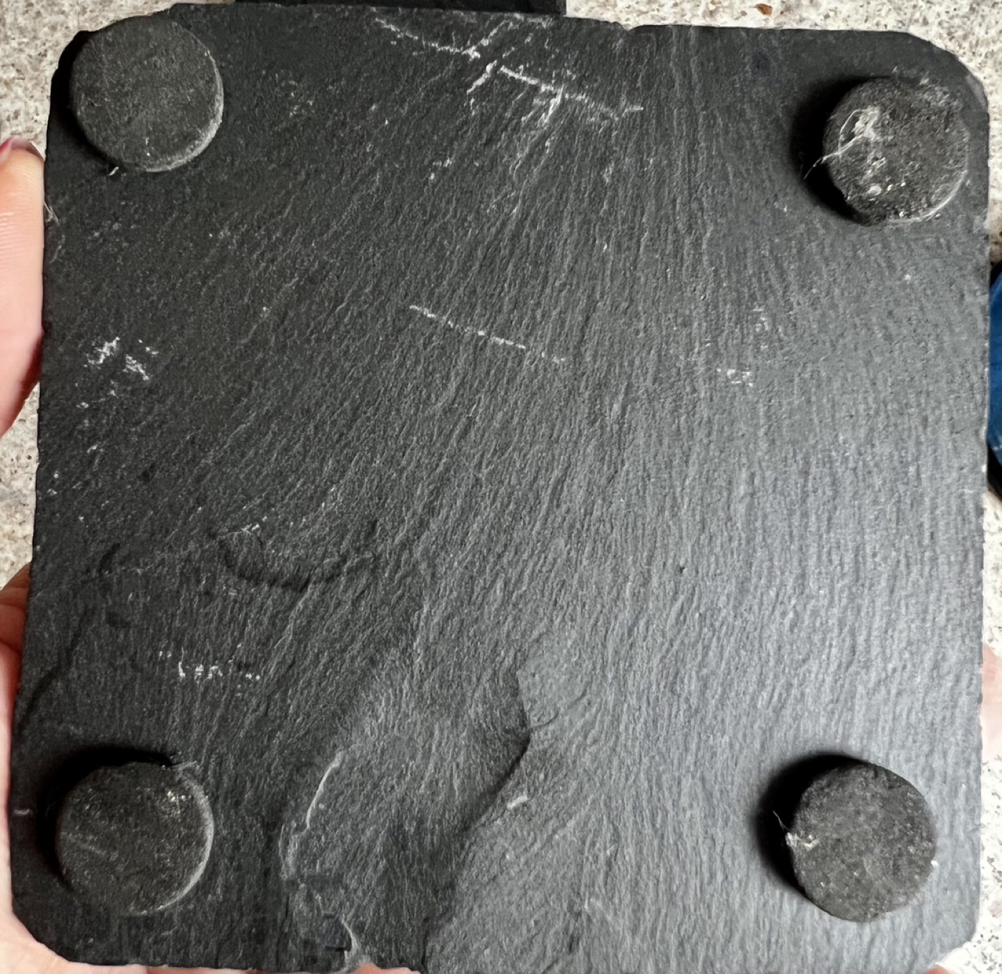 West Elm handcrafted stone coasters image indicator(3)