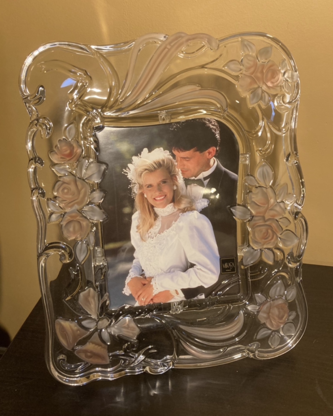 Vintage MIKASA crystal picture frame