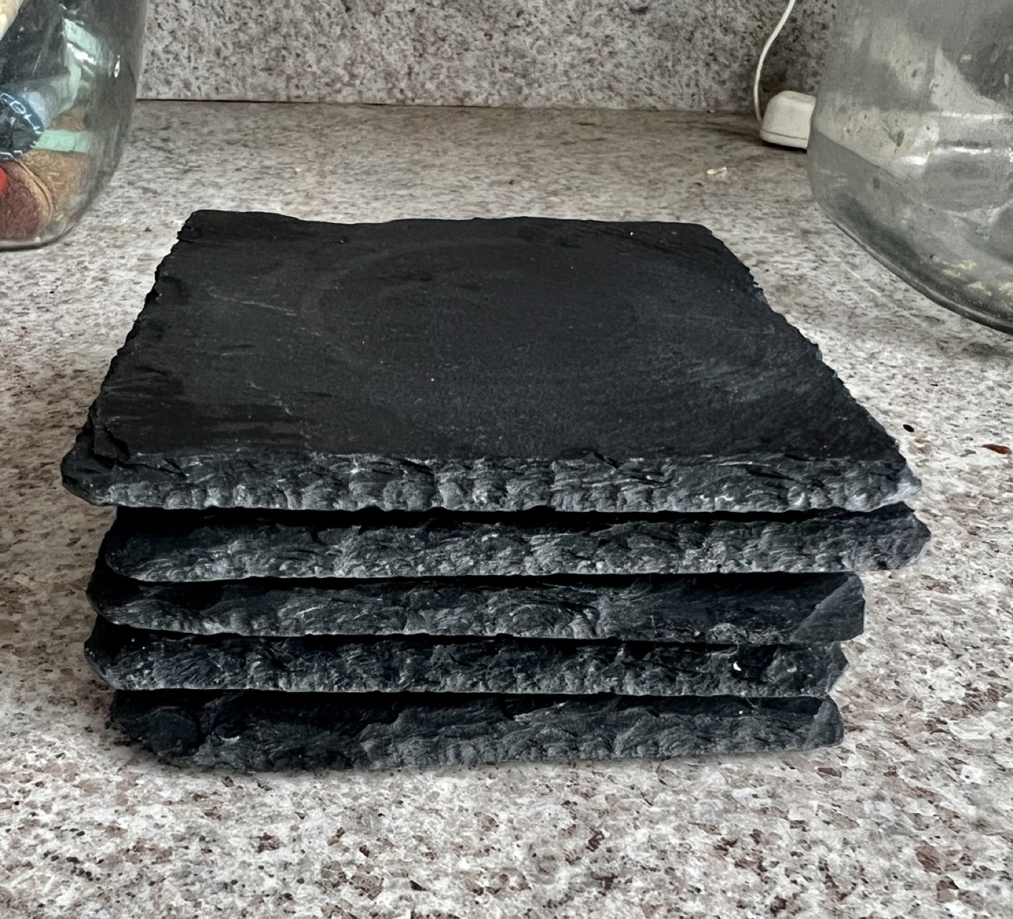 West Elm handcrafted stone coasters image indicator(4)