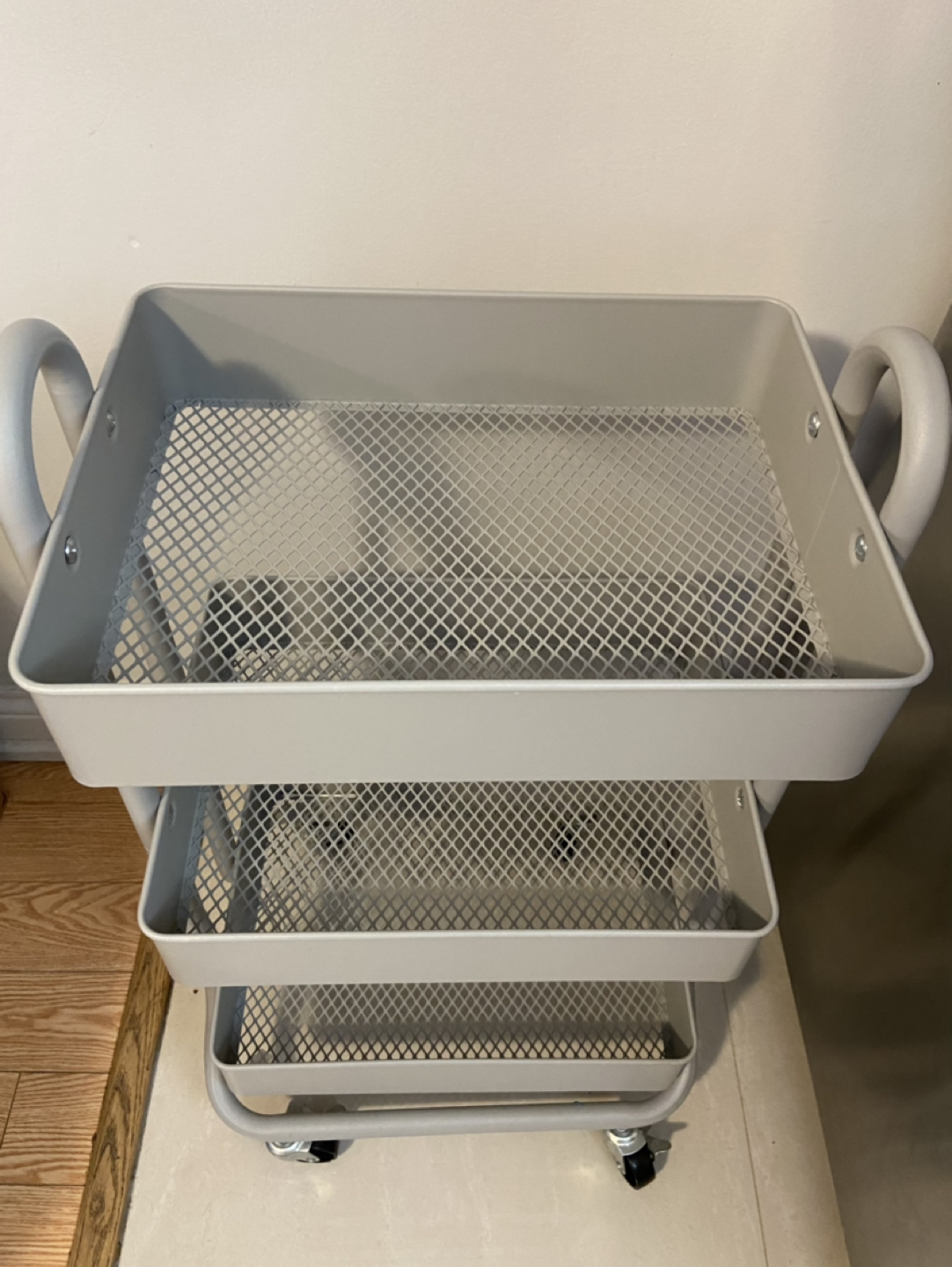 3-Tier Metal Rolling Utility Cart - photo 2