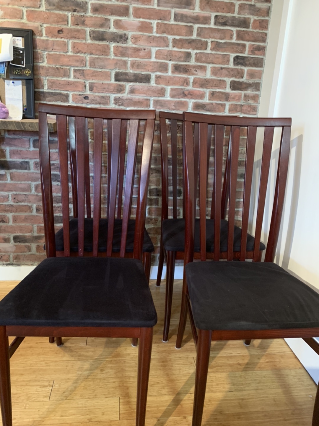 MCM mid century modern Danish style dining chairs set of 4 - photo 4