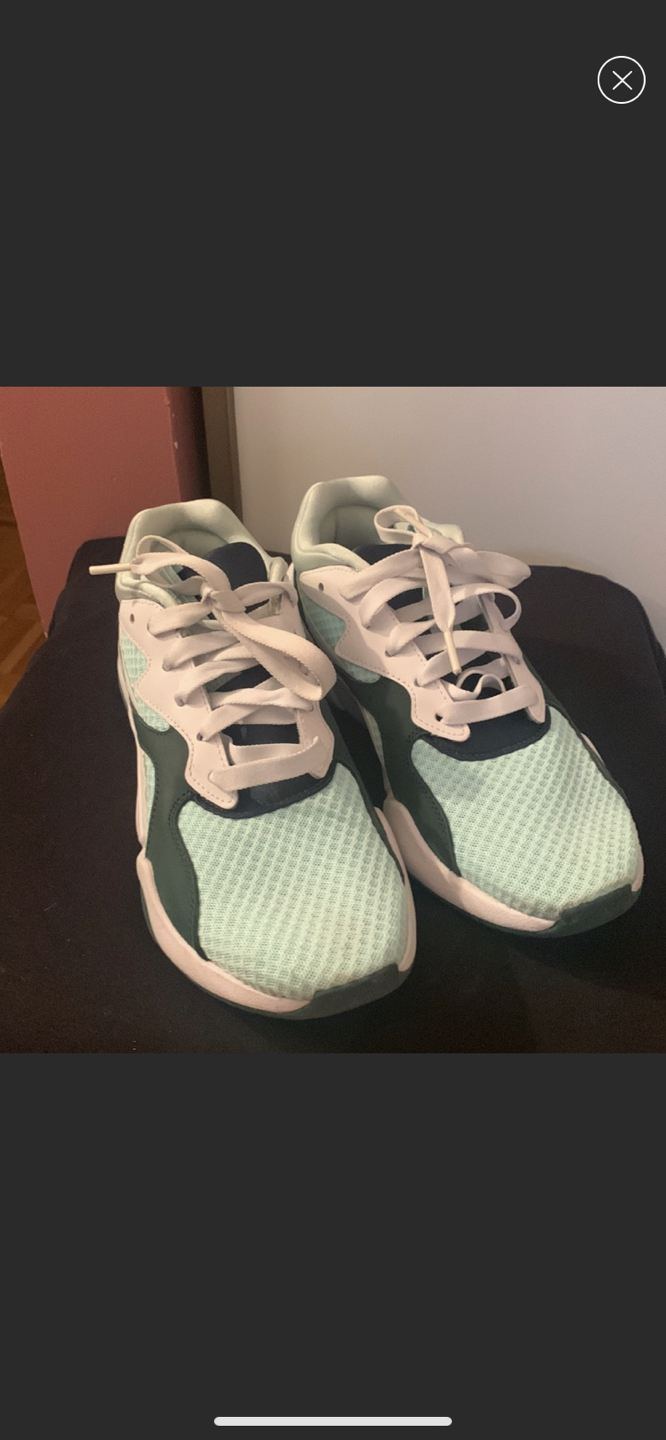 White & soft Blue Puma Sneakers