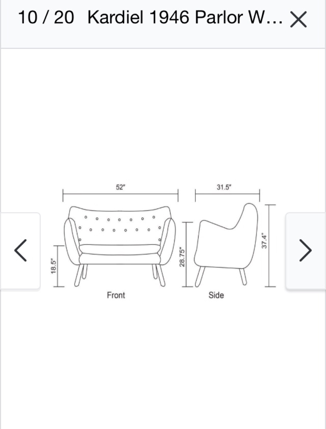 Kardiel 1946 Parlor Mid-century Modern Sofa image indicator(3)