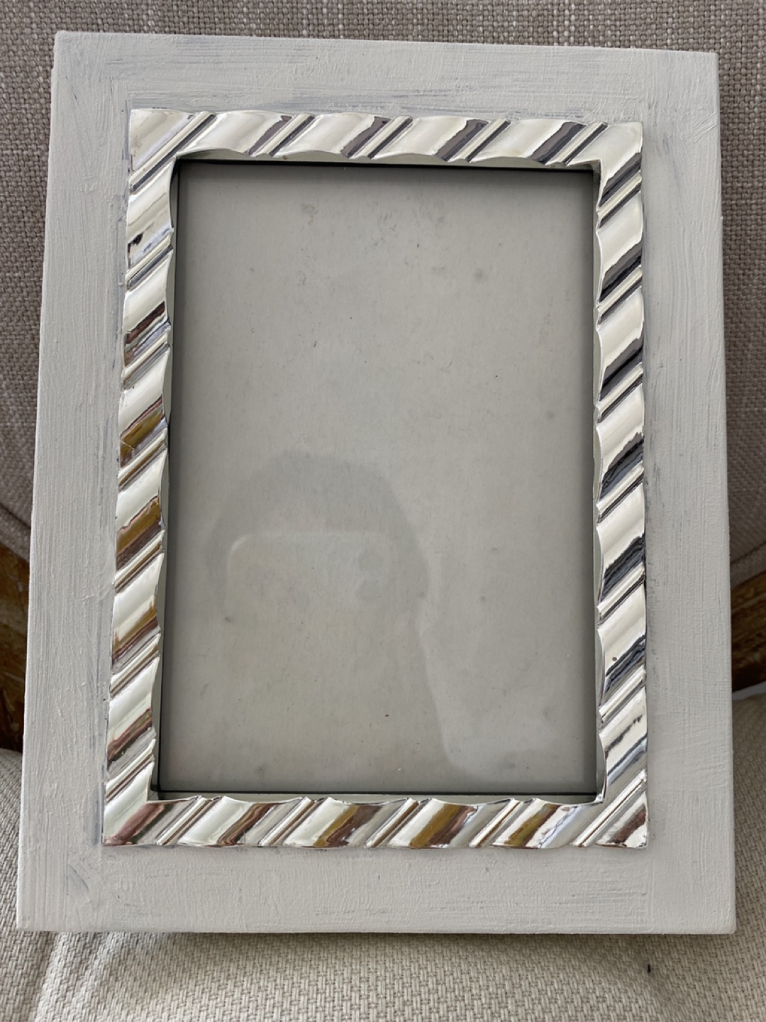 White-painted picture frame #freecycle thumbnail