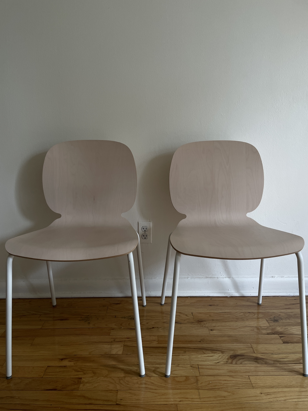 2 Ikea SVENBERTIL chairs(wood&white)