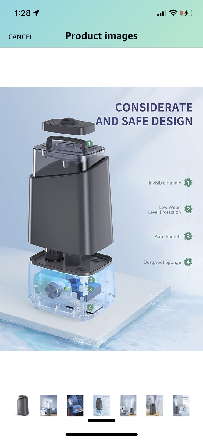 4.5L Cool Mist Ultrasonic Humidifier Quite image indicator(4)