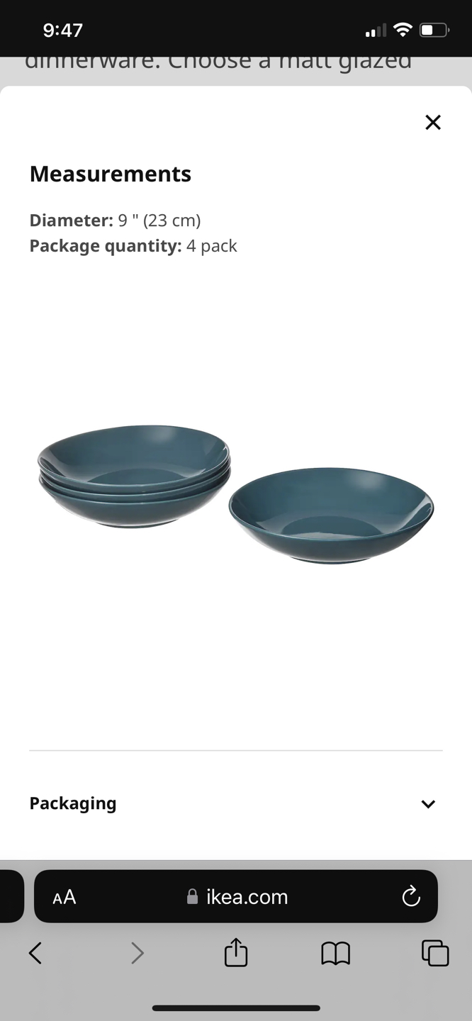 IKEA FÄRGKLAR
Deep plate/bowl, matte dark gray9 " (23 cm) - photo 3