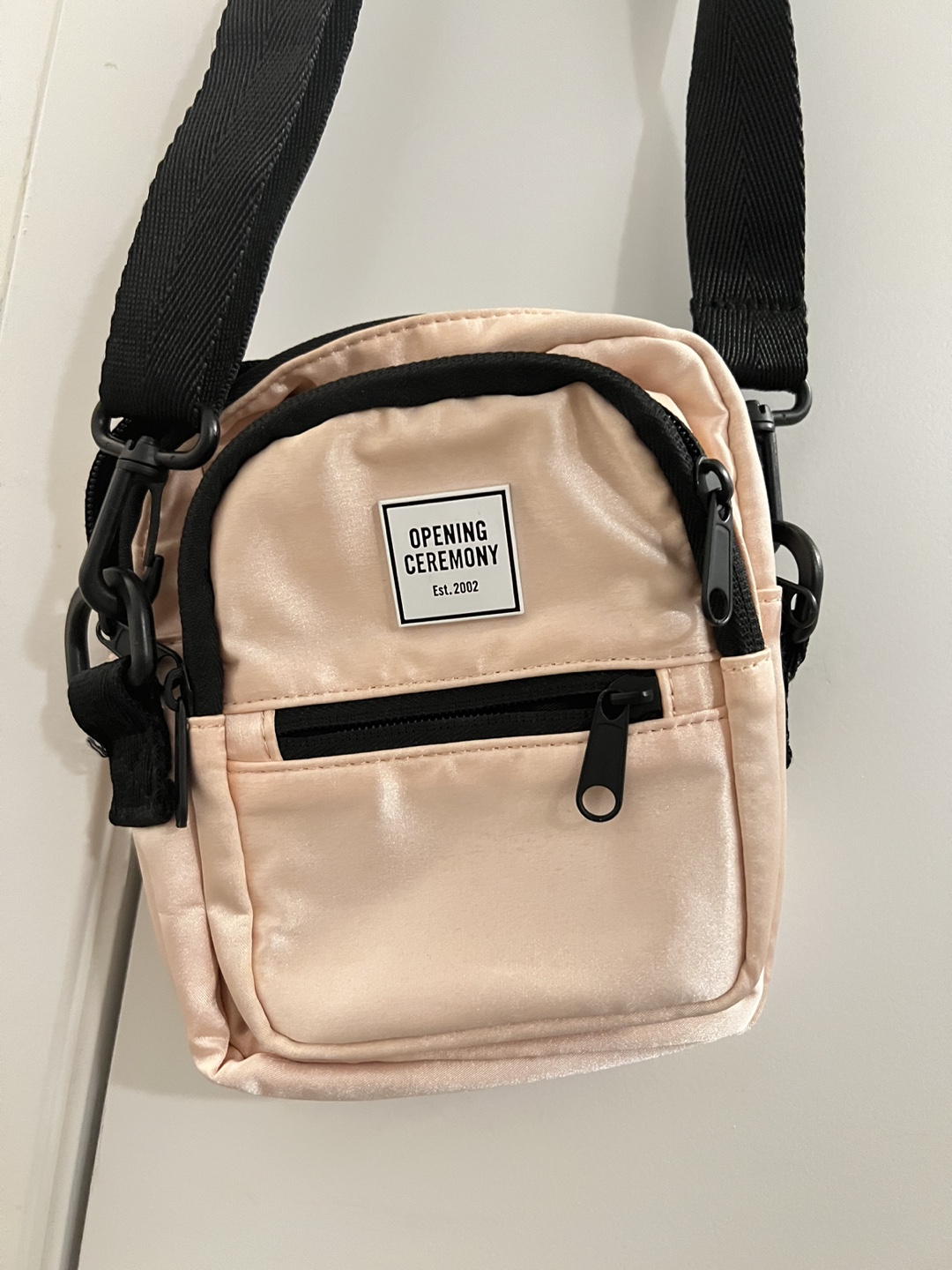 Opening ceremony pink crossbody bag
