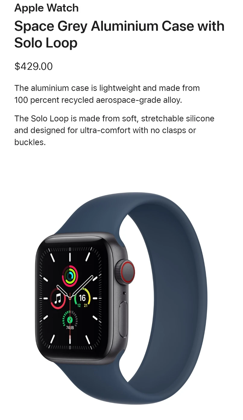 Apple Watch SE GPS + Cellular 40mm image indicator(2)