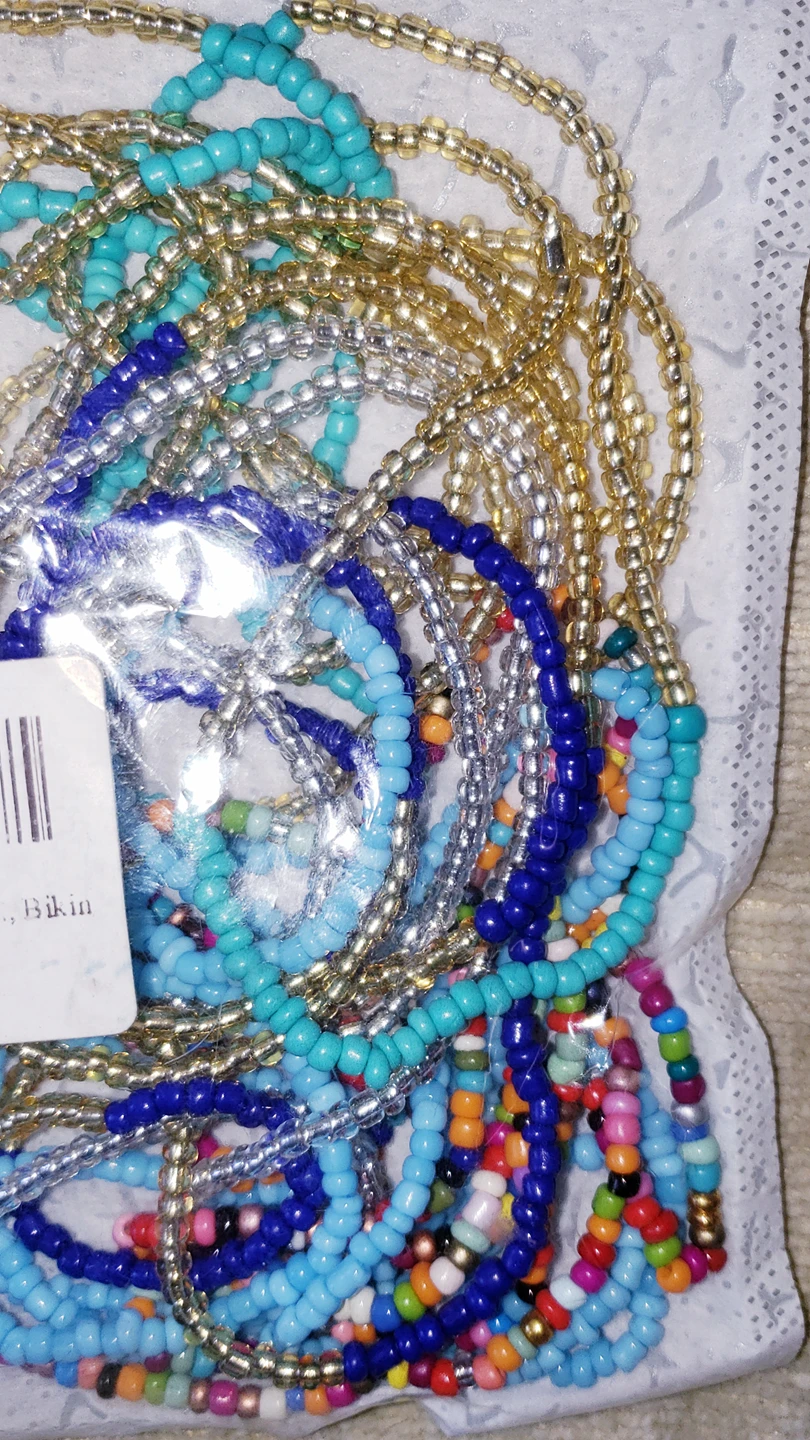 Fire Polished Seed Bead 6 piece Belly Chains image indicator(4)