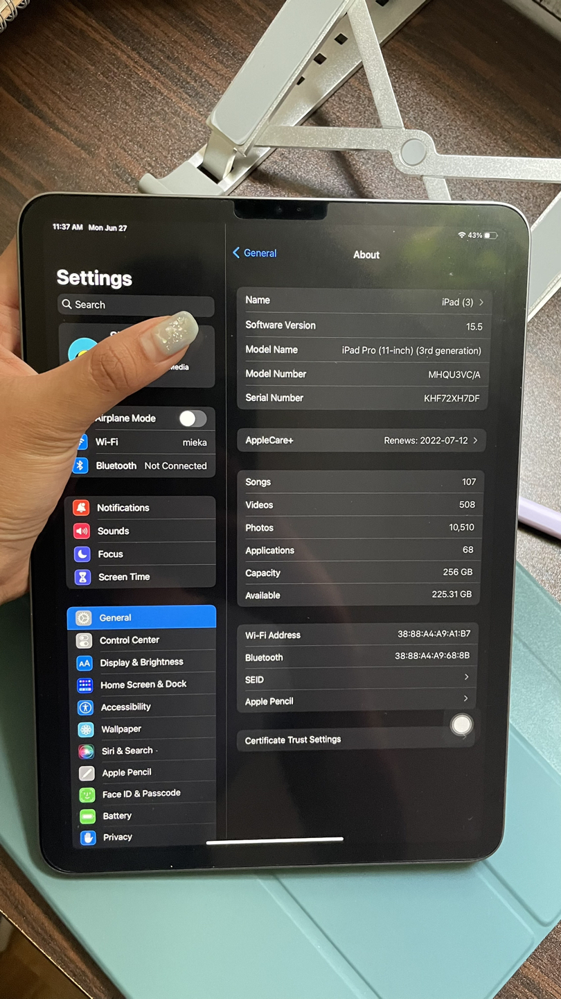 11 inch Ipad Pro 256gb (3rd generation)