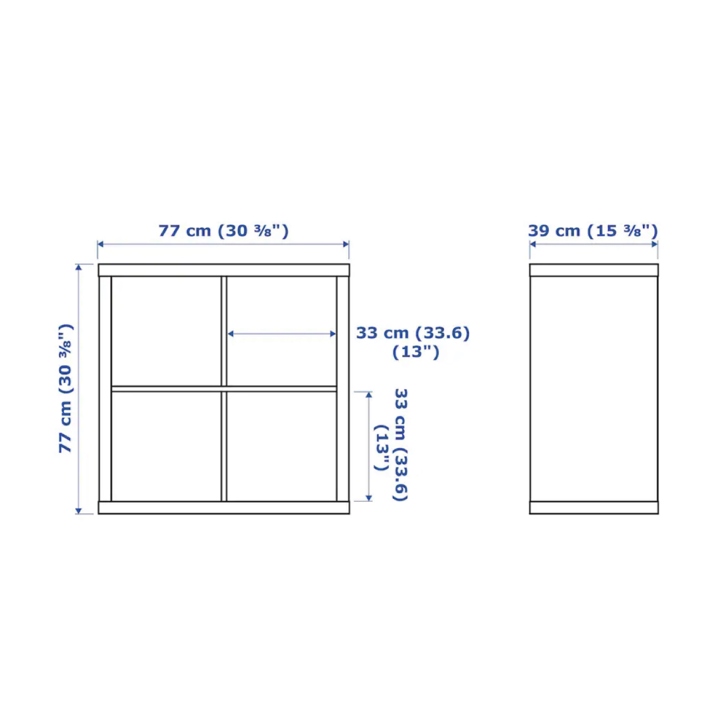 IKEA Kallax white 2x2 shelves *LIKE NEW* - photo 5