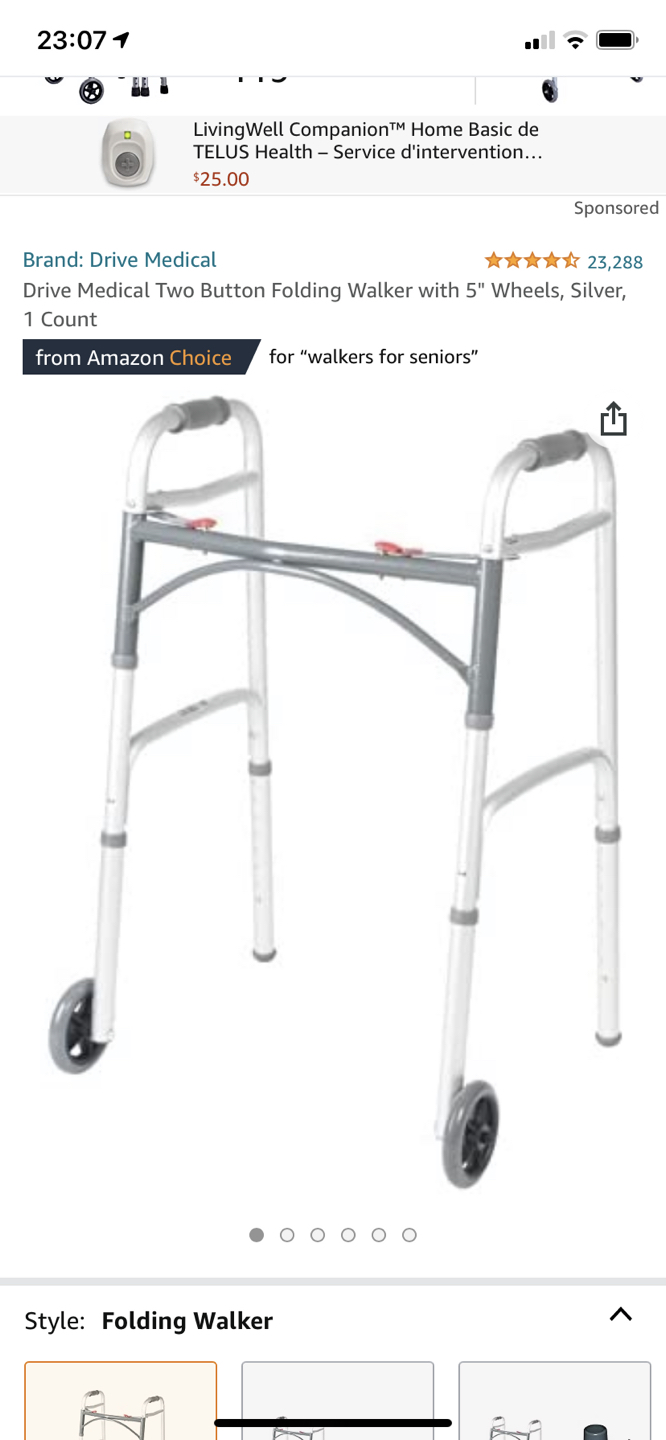 Drive medical folding walker image indicator(4)