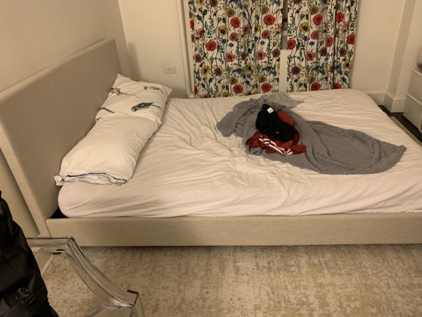 Full-size bed frame and mattress