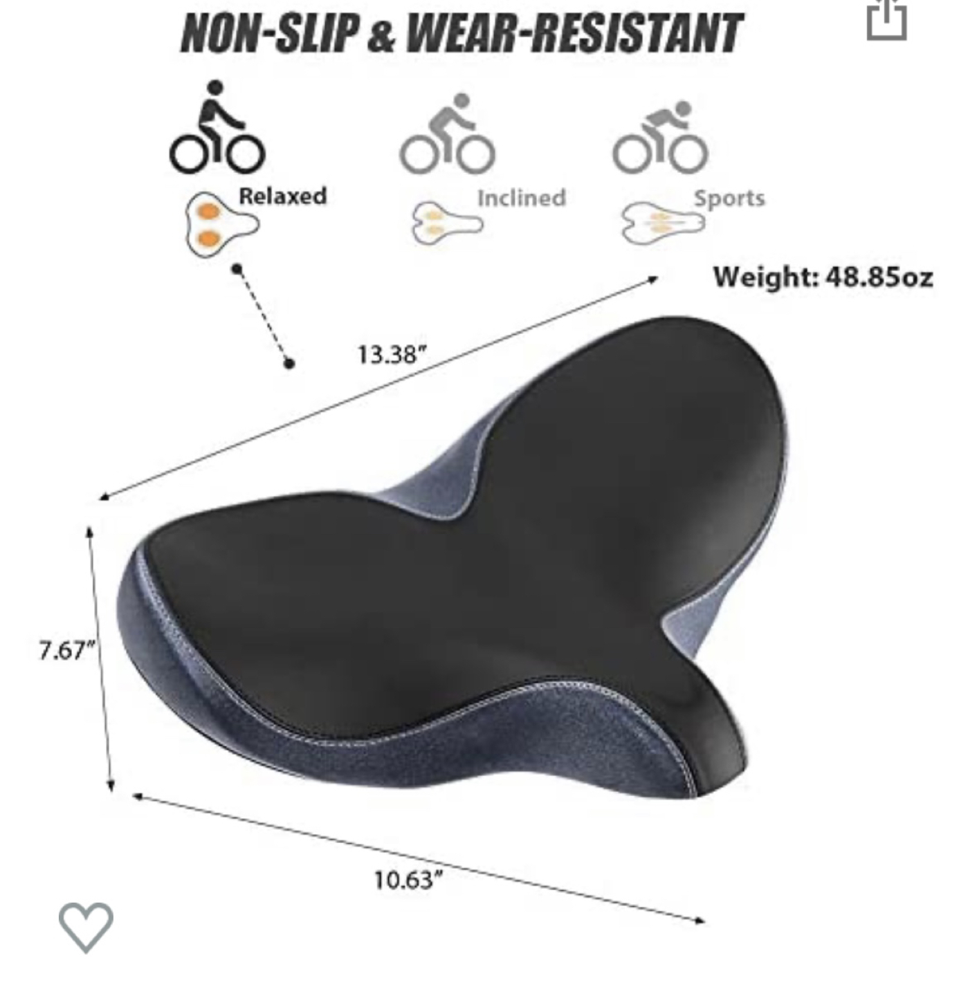 Oversized Comfort indoor Bike Seat - photo 2