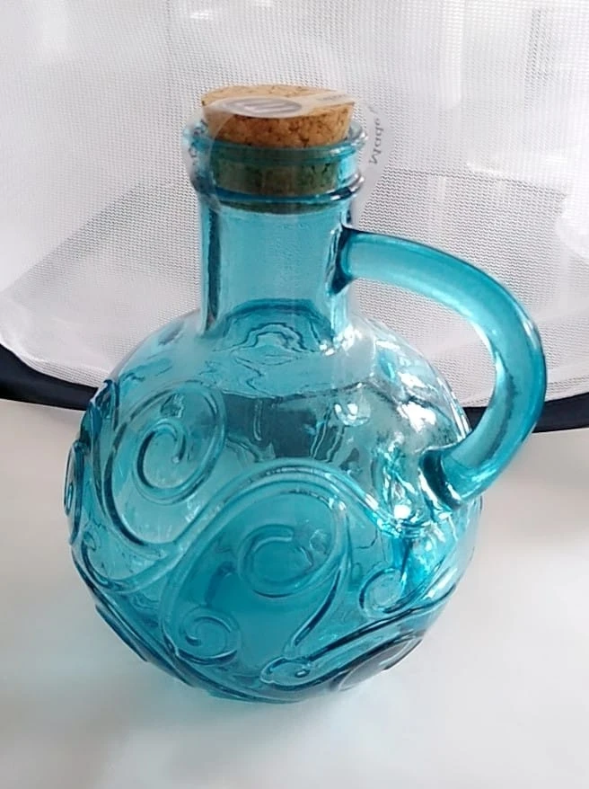 Vintage Blue Glass Bottle - photo 3