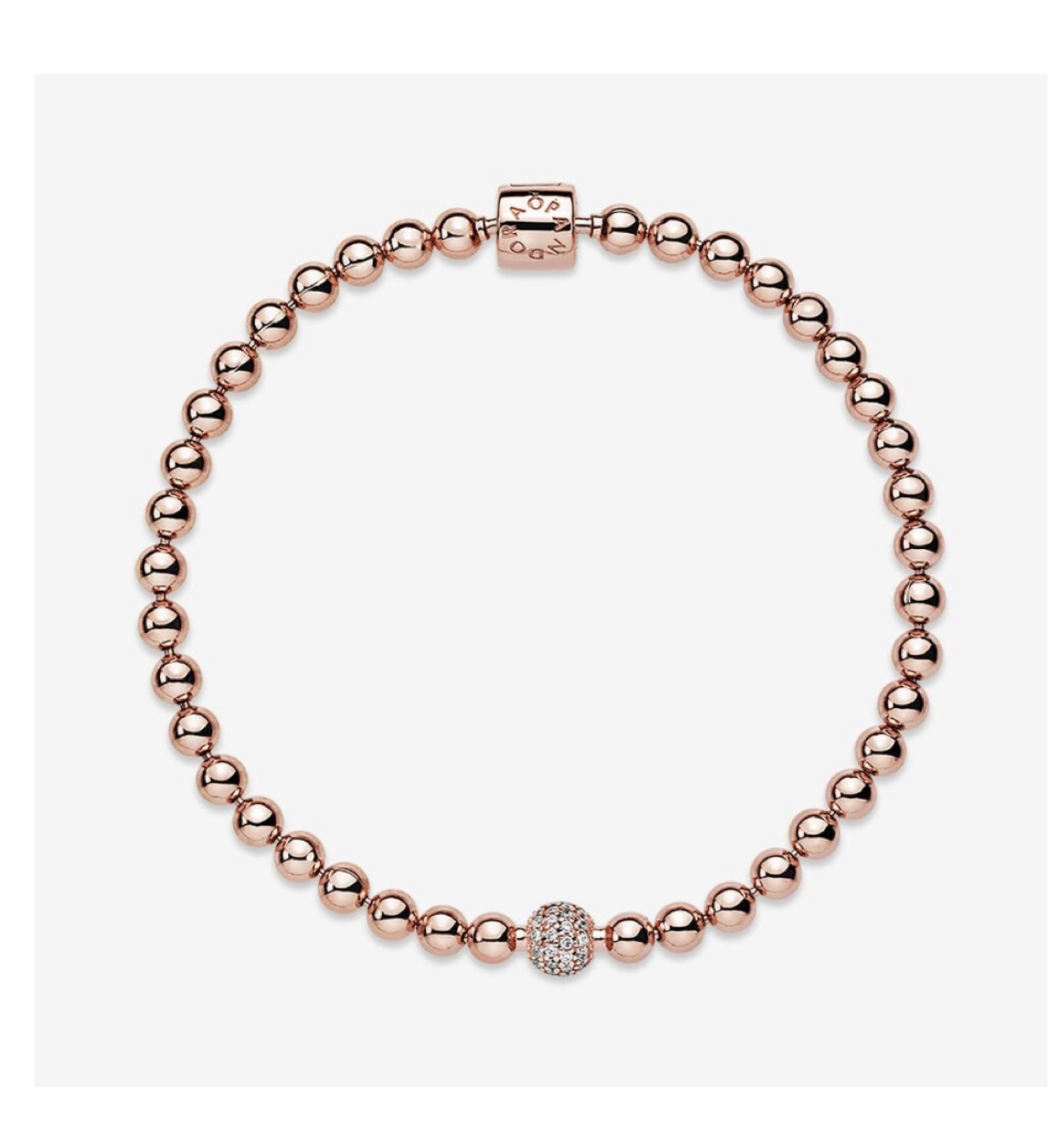 Pandora - Rose Gold Bead & Pave bracelet - photo 2