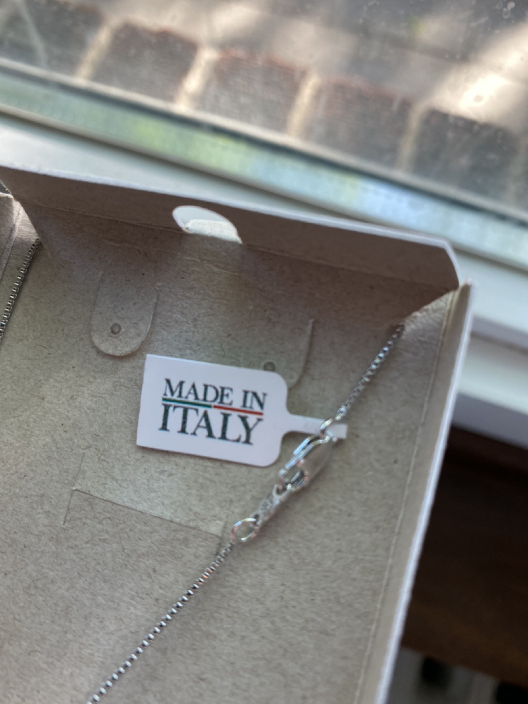 Sterling silver 18” peoples necklace made in Italy image indicator(2)