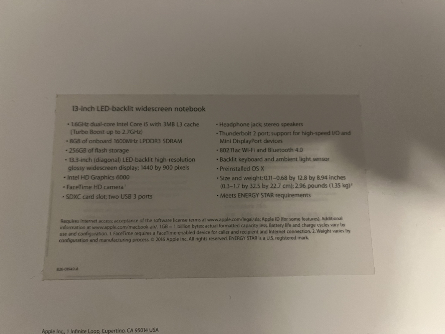 2016 MacBook Air - photo 5