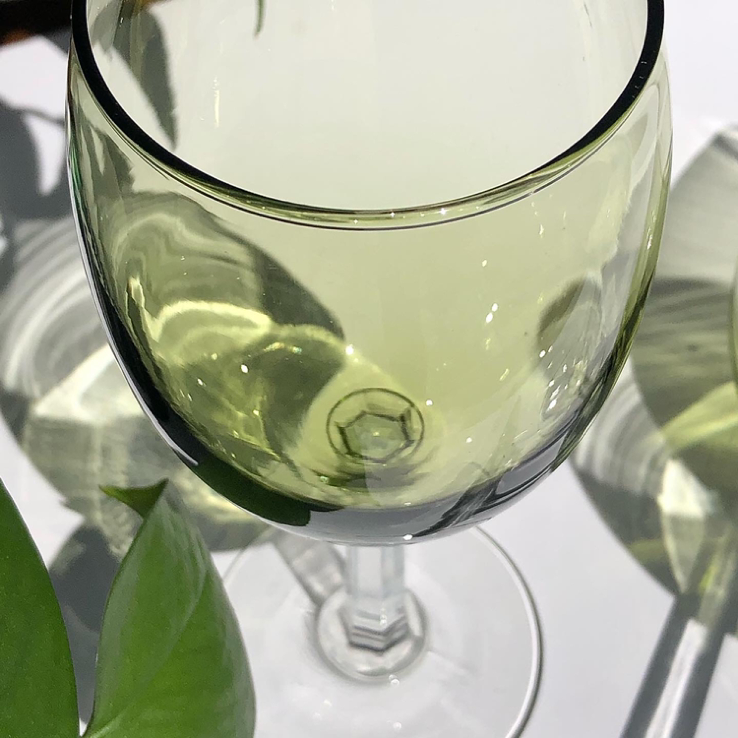 Set of 3 Vintage Olive Green Win Glasses - photo 2