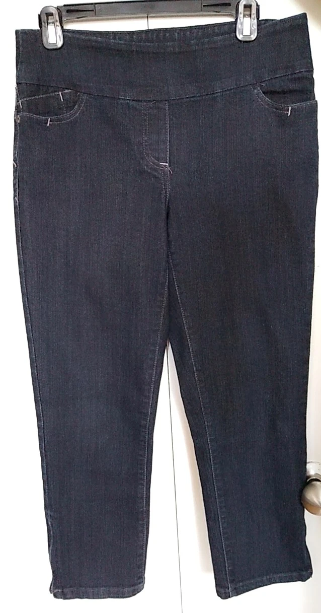 Contrast stretchy jeggings with elastic waist thumbnail