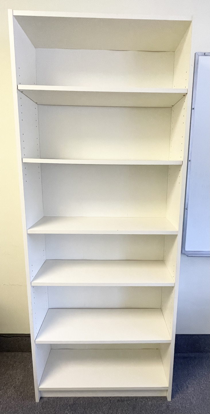 White bookshelf 31 1/2” W x 11”D x 79”H - photo 3