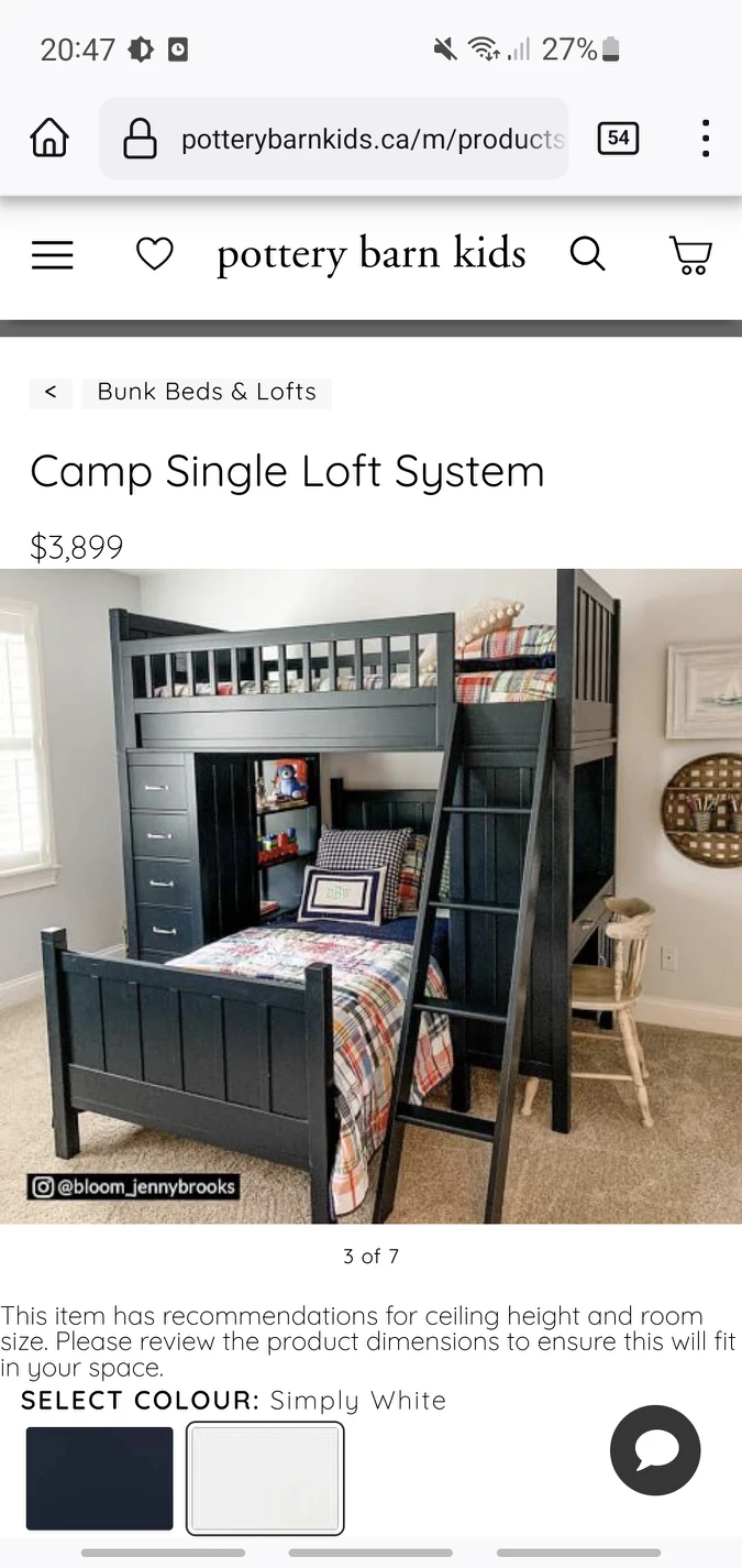 Pottery Barn Single Loft Bunk Bes