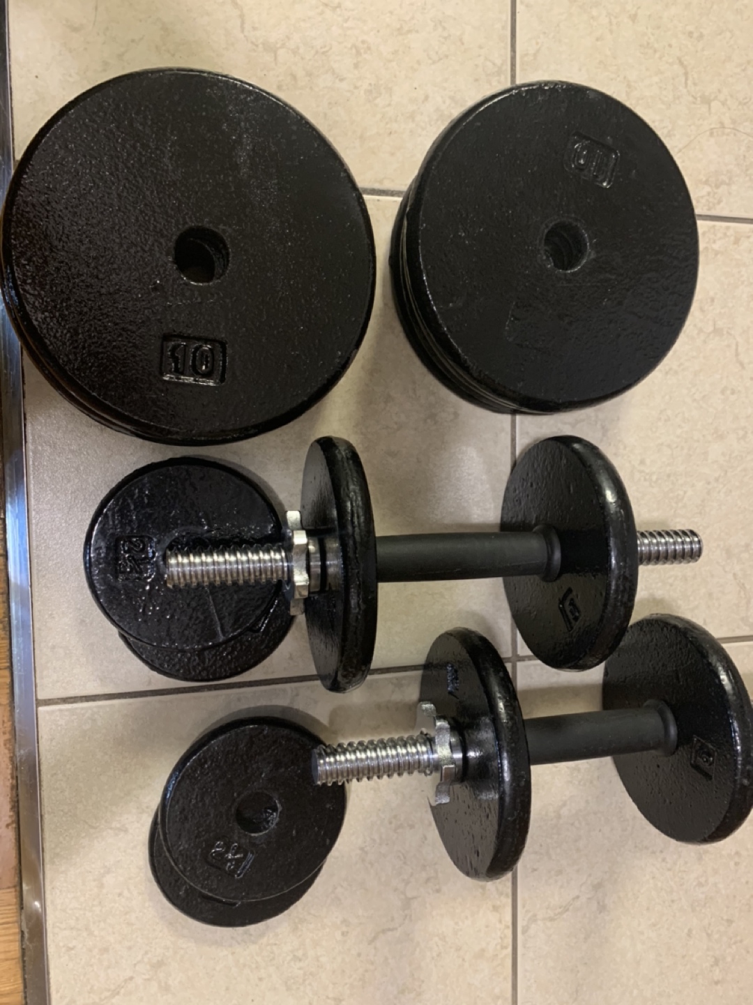 110LBS dumbel set for sale thumbnail