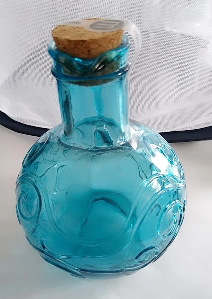 Vintage Blue Glass Bottle - photo 2