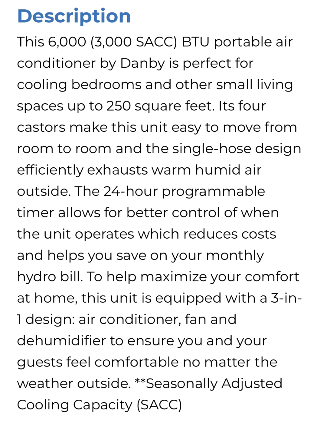 Danby Portable Air Conditioner - photo 5