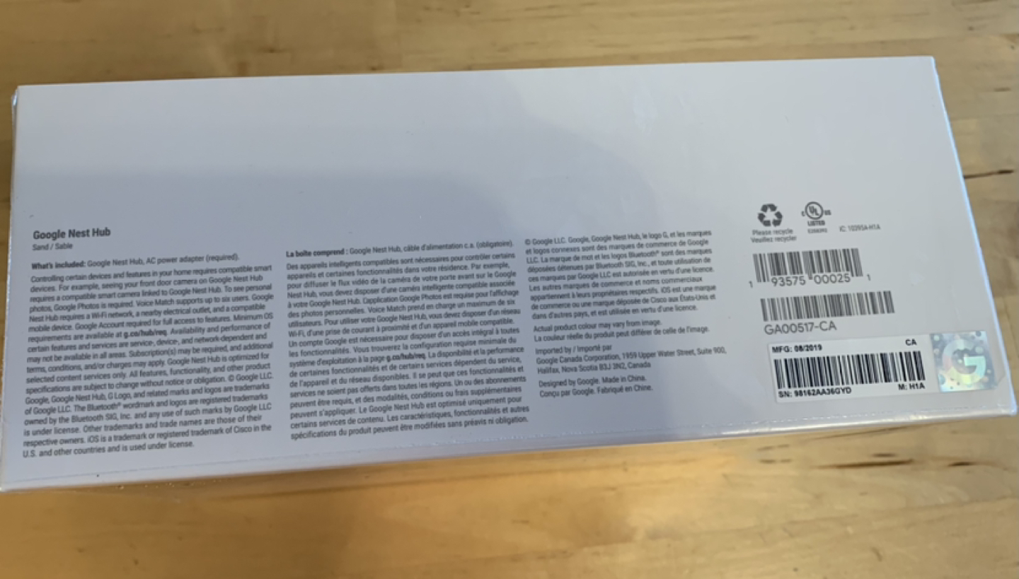 Google Nest Hub. 1 gen. Brand new - photo 2