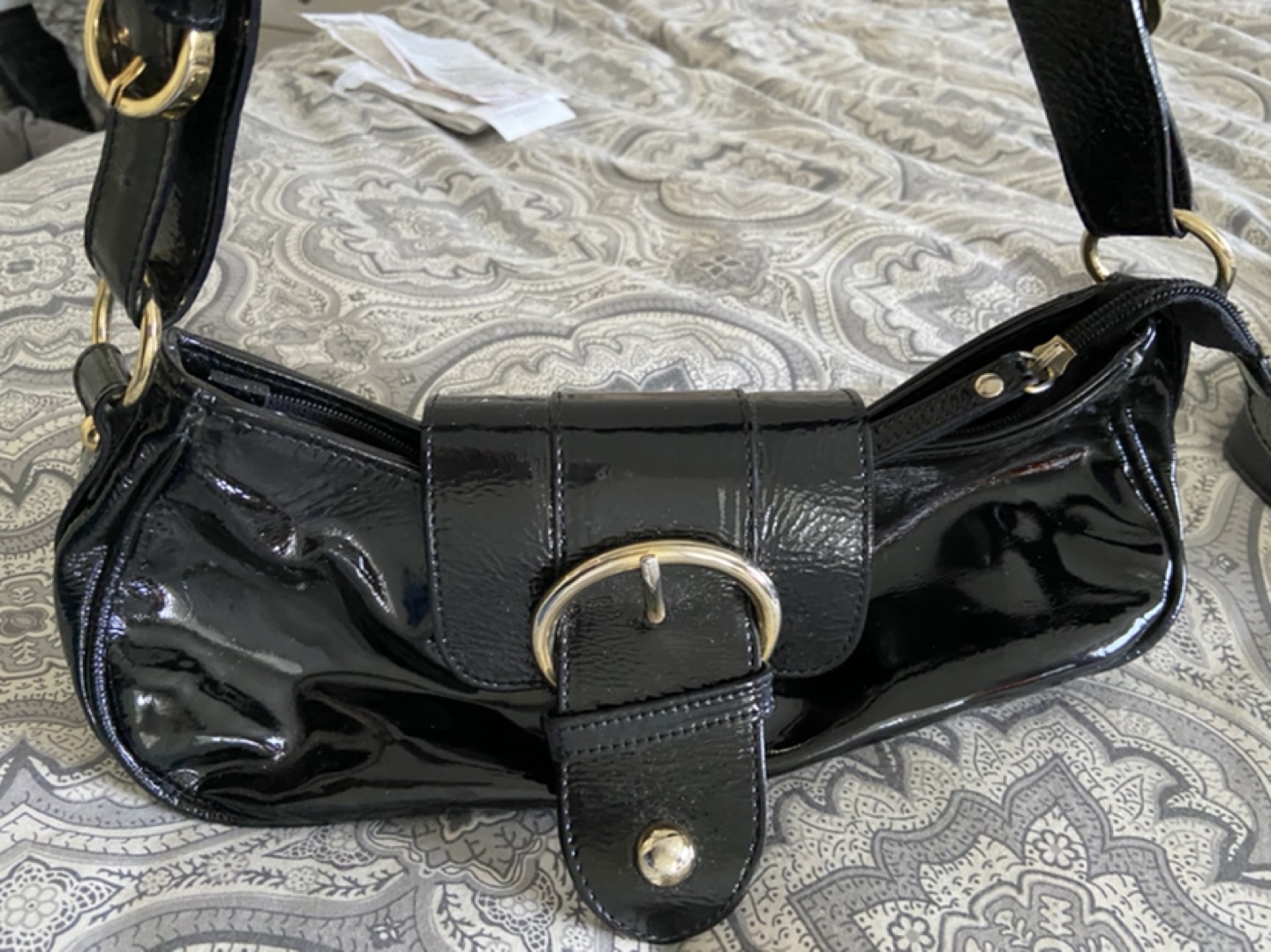 Black patten purse thumbnail