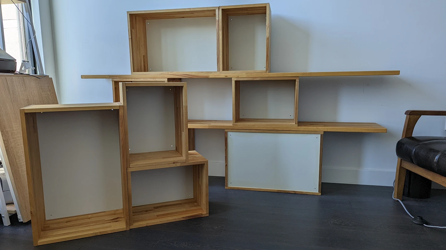 Modular shelving - real wood thumbnail