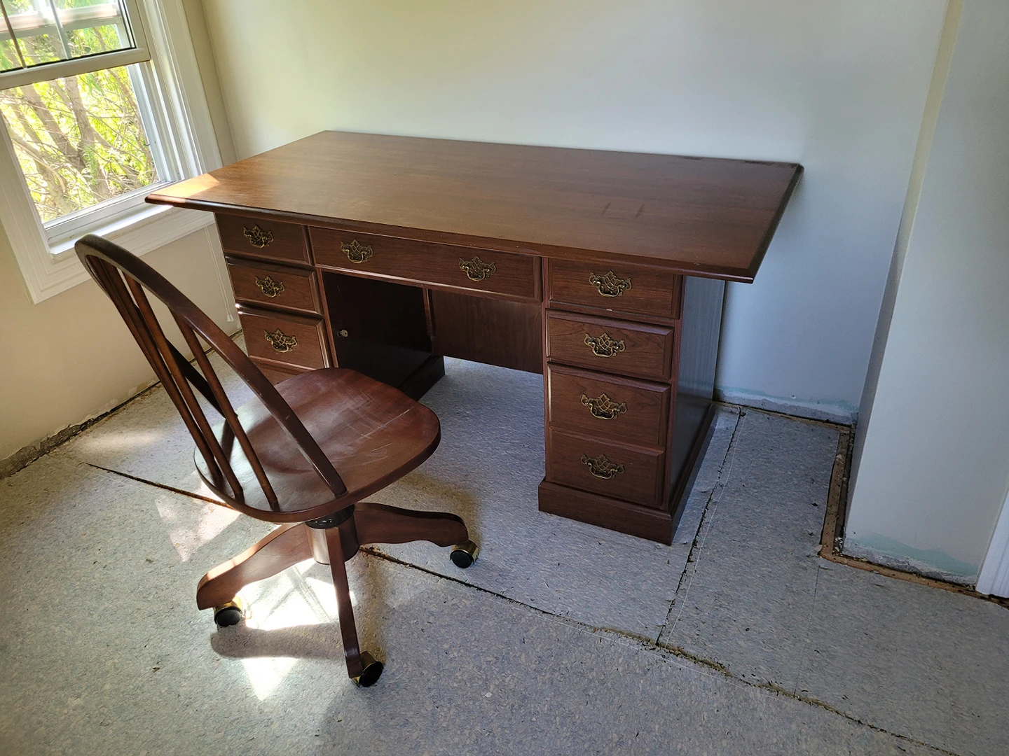 desk and chair