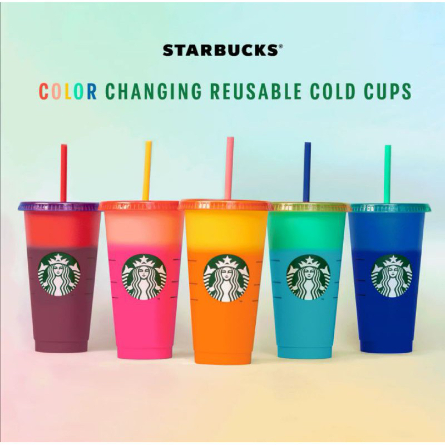 New Starbucks colour changing reusable single cup thumbnail