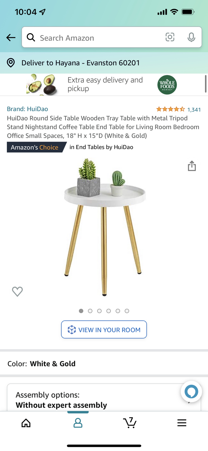 Two Wooden Side Table Tray Metal Legs Nightstand - photo 5
